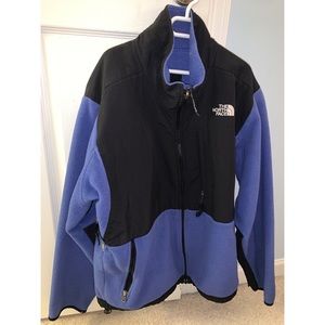 Men’s Black and Blue North Face Zip Up